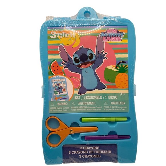 Disney Stitch Mini Activity Easel Set  Kids Art & Craft Kit With Crayons Sticker - Picture 1 of 2